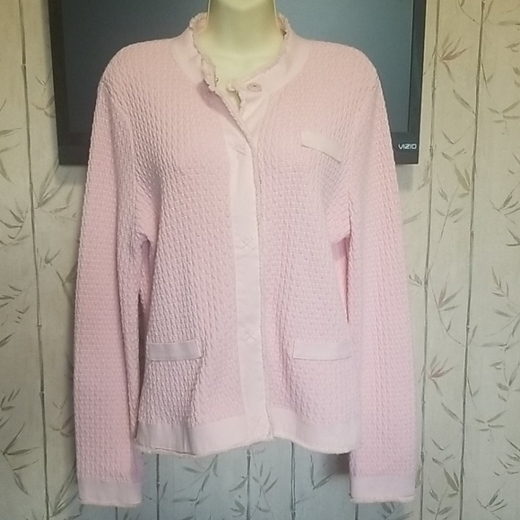 Talbots Pink Distressed Sweater Size Large EUC - Picture 12 of 12